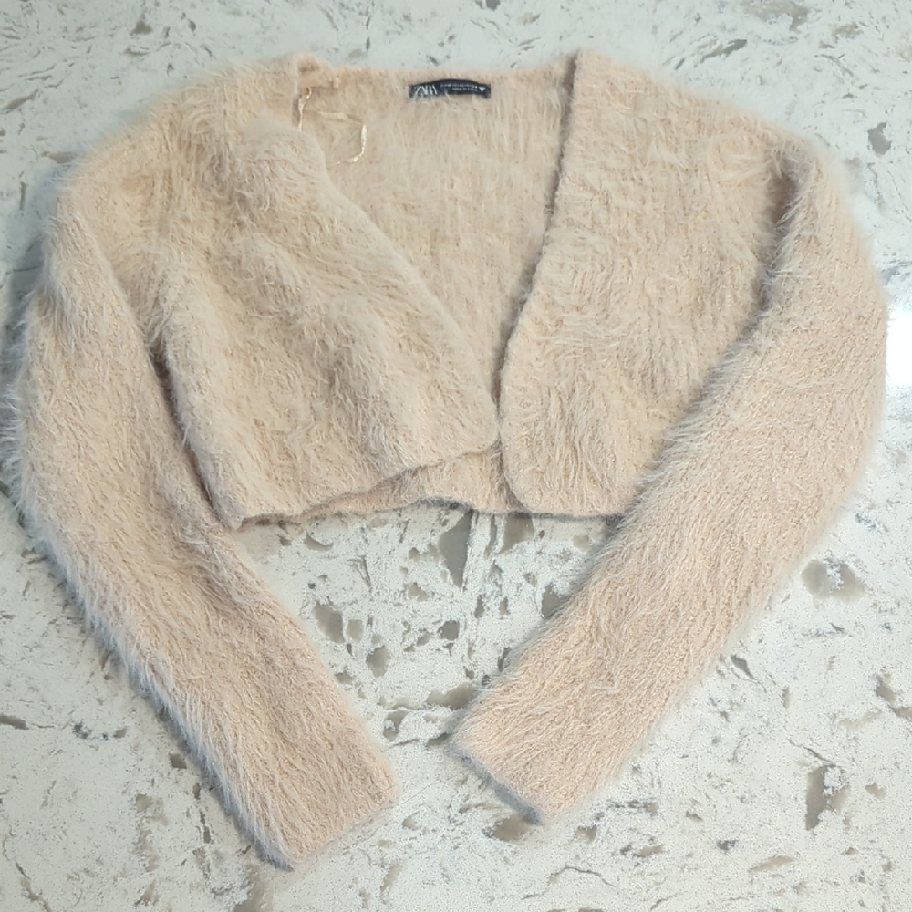 Zara Cream Fuzzy Sweater